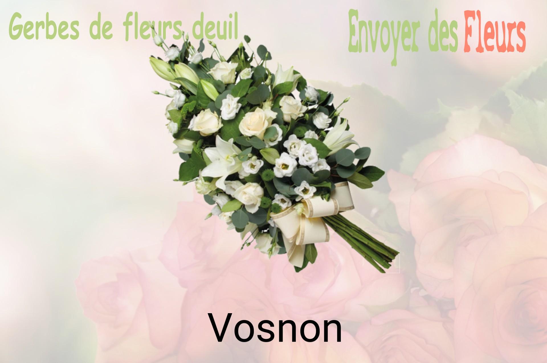 Gerbe de fleurs de deuil livrée à Vosnon